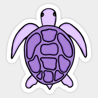 Cute And Adorable Pastel Purple Turtle Sticker